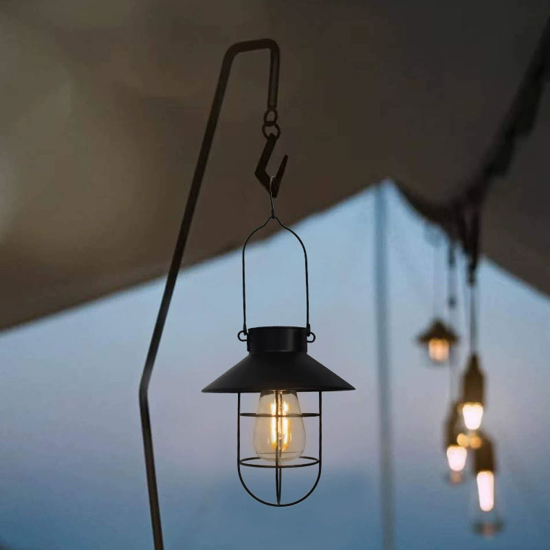 Solar-Powered Vintage Outdoor Hanging Lantern